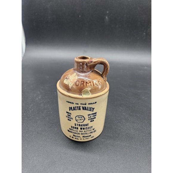 Mccormick Other - Vintage‎ McCormick Platte Valley Straight Corn Whiskey Crock Jug